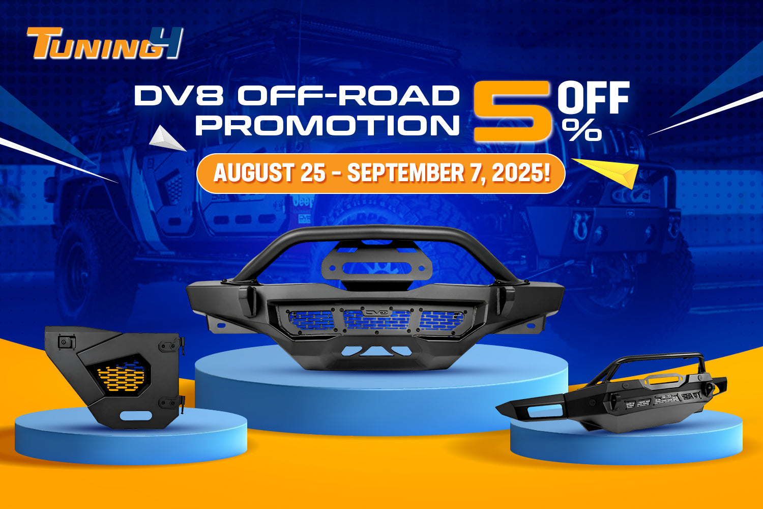 Save 5% on DV8 Off-Road Bumpers & Accessories