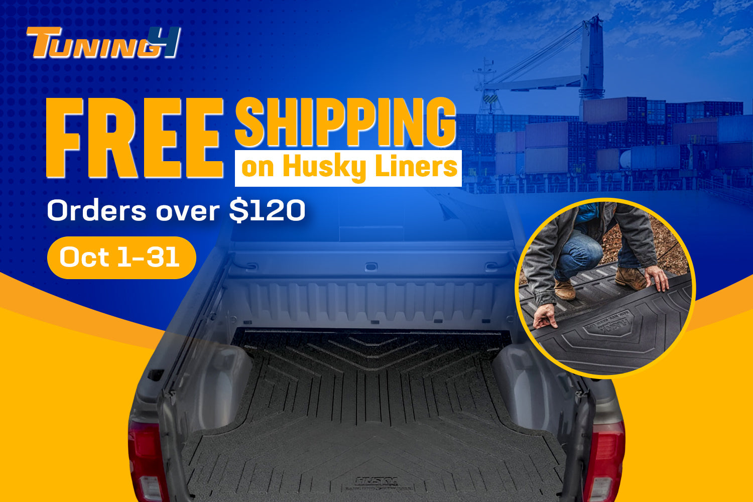 Get FREE Shipping on Husky Liners