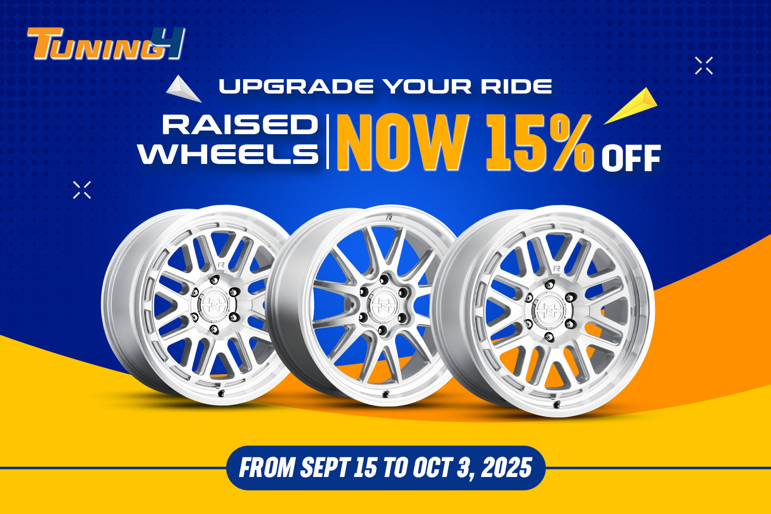 Raised Wheels Now 15% Off 