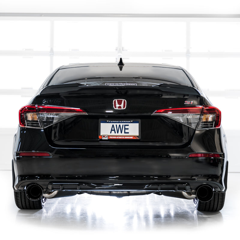 AWE Tuning Track Edition Catback Exhaust Dual Diamond Black Tips for Honda Civic /Acura Integra 3020-33331