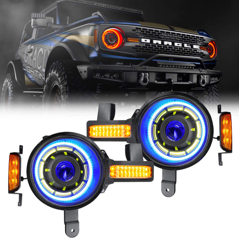 ORACLE Lighting Oculus ColorSHIFT Bi-LED Projector Headlights for 2021+ Ford Bronco 5886-BC2