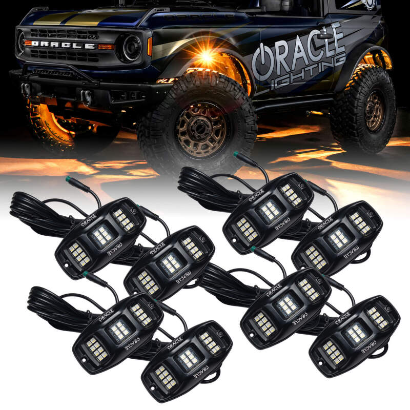 ORACLE Lighting ColorSHIFT Underbody RGB+W Wheel Well Rock Light Kit - 8 PCS 5895-339-8