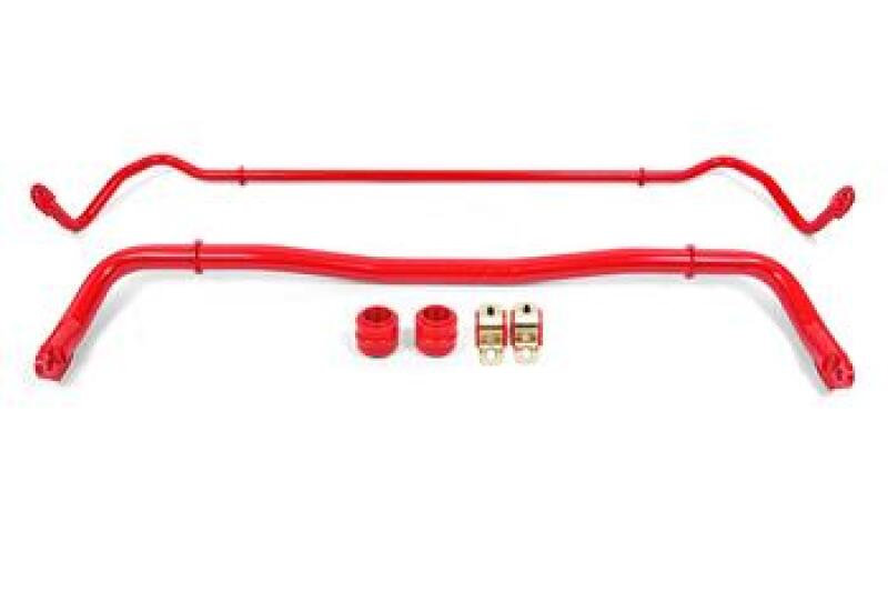 BMR 08-20 Dodge Challenger Front/Rear Sway Bar Kit w/ Bushings - Red