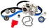 Gates 04 Subaru Impreza EJ20 2.0 Perf Racing Timing Belt Component Kit w/ Water Pump