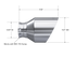 MBRP 15-23 Dodge Charger 5.7L/6.2L/6.4L T304 3in ID / 5in OD Out / 8in Length Angle Cut SS Tip