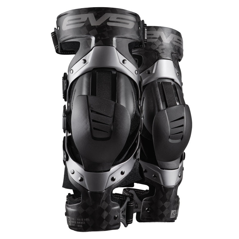 EVS Axis Sport Knee Brace Pair Black/Black/Grey - Medium