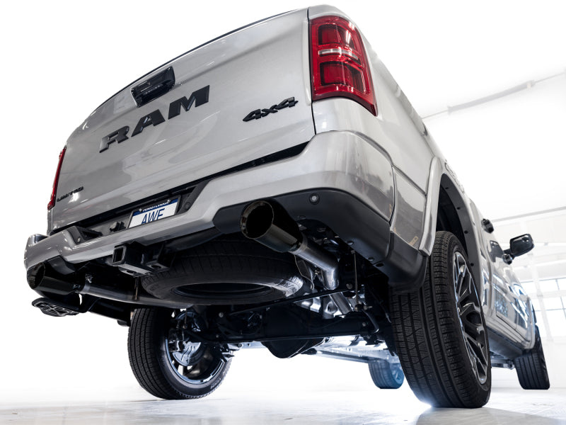 AWE 25+ RAM 1500 3.0TT 0FG Catback Touring Exhaust - Diamond Black Tips