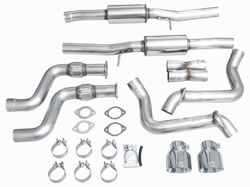 AWE Tuning Track Edition Catback Exhaust System w/ Chrome Silver Tips for Nissan Z RZ34 RWD 3020-32400