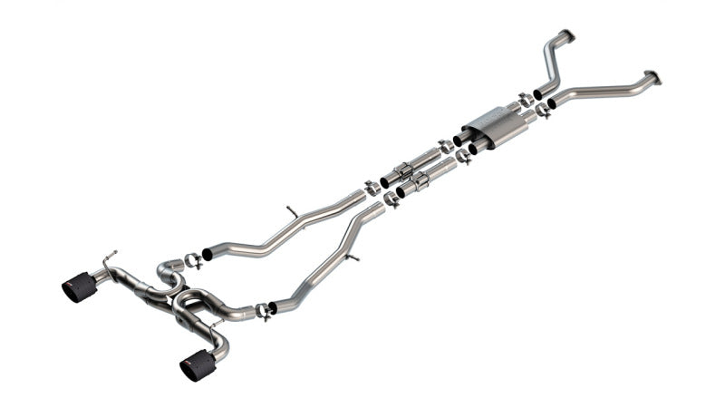 Borla 22-24 Nissan Z 2.5in ATAK Cat Back Exhaust 4.5in Tip - Carbon Fiber Black Anodized