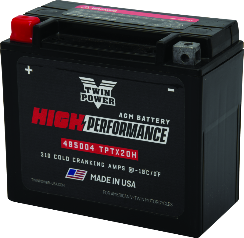 Twin Power YTX-20H High Performance Battery Replaces H-D 65991-82B Made in USA