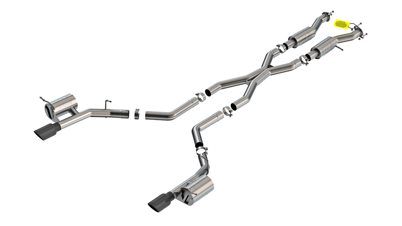 Borla ATAK Cat-Back Exhaust System with Black Chrome Tips for Dodge Durango SRT Hellcat