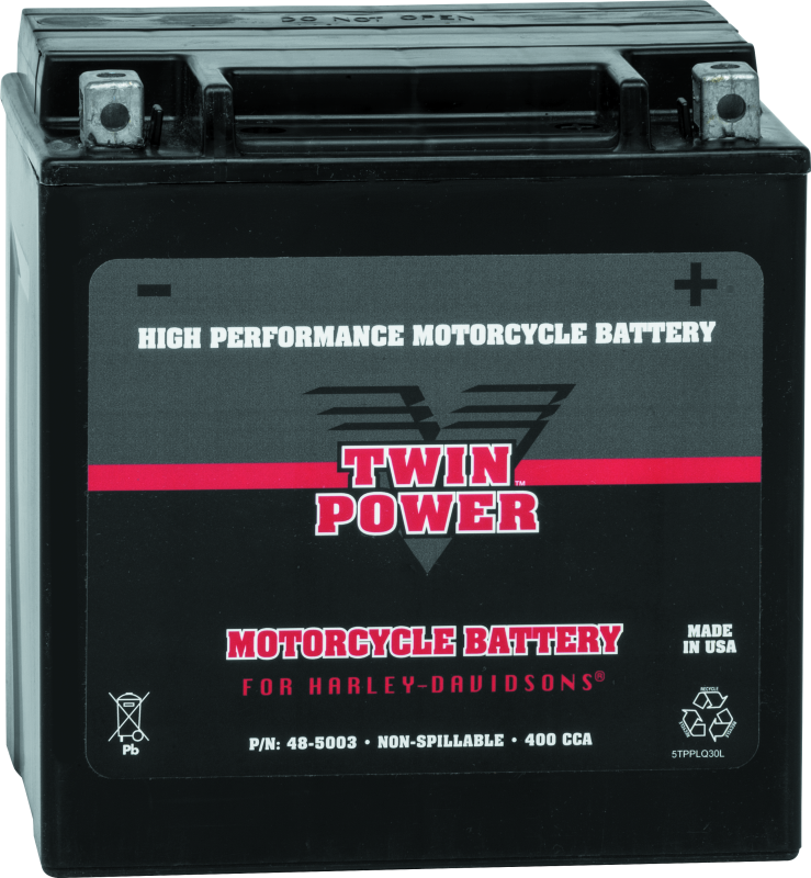 Twin Power YIX-30L High Performance Battery Replaces H-D 66010-97A Made in USA