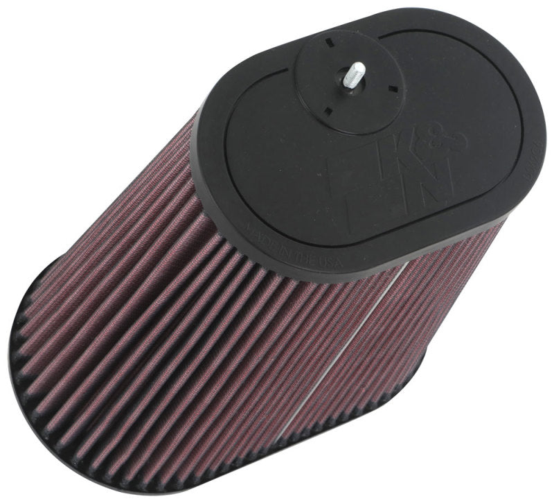 K&N Universal Clamp-On Air Filter 3-1/8"DUAL FLG,8-7/8" X 5-3/16"B,6-1/4"X 4"T, 9"H RU-1012