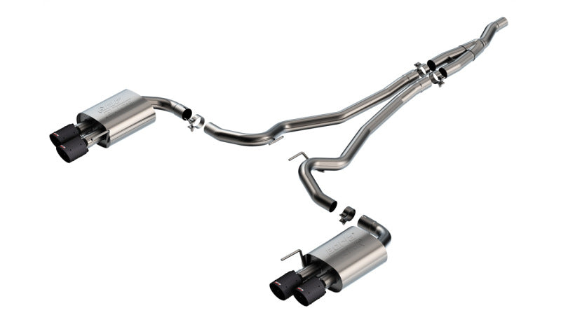 Borla ATAK Catback Exhaust System for 2024 Ford Mustang 2.3L Ecoboost w/ Quad Tips - Non-Active