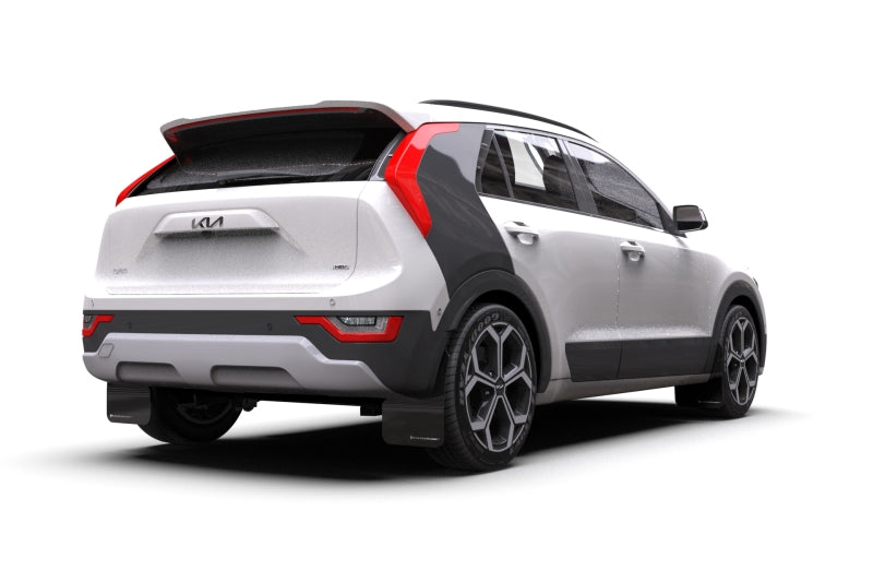 Rally Armor 2023 Kia Niro SG2 Black UR Mud Flap White Logo