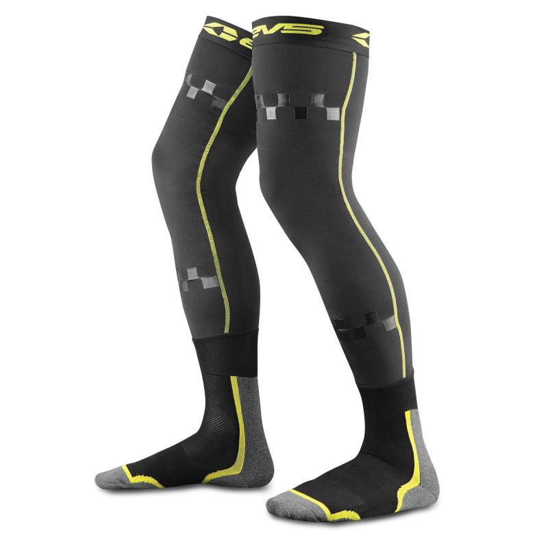 EVS Fusion Sock Combo Black/Hivis - Small/Medium