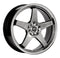 Enkei EV5 17x7 5x100/114.3 38mm Offset 72.6 Bolt Diameter Hyper Black w/ Machined Lip Wheel