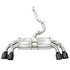 Invidia 2022+ Volkswagen Golf R MK8 76mm R400 Valved Cat Back Exhaust Straight Cut Black Tips