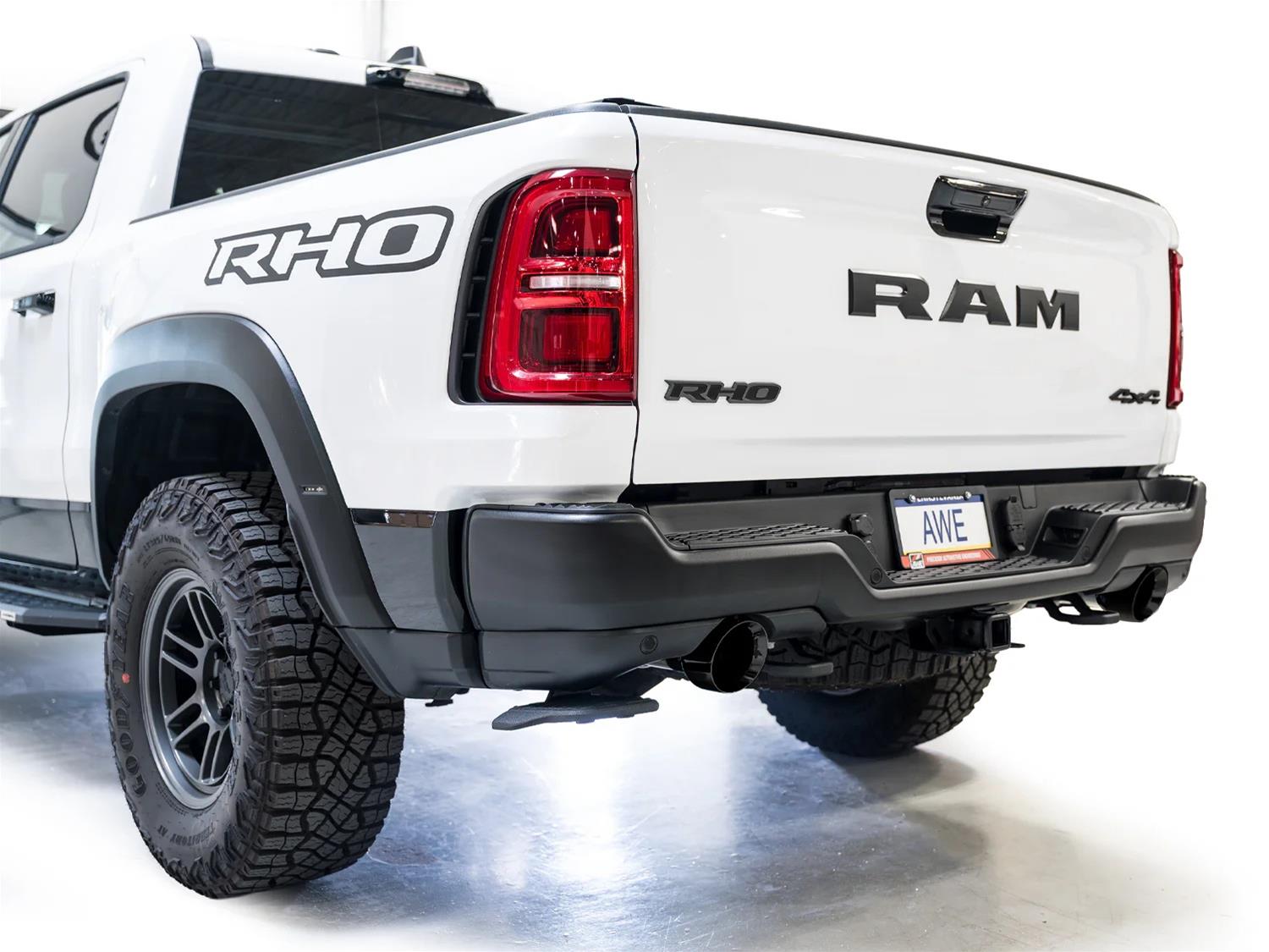 AWE Tuning 2025+ RAM 1500 RHO 3.0 I6 TT 0FG Dual Rear Exit Catback Exhaust - Diamond Black Tips