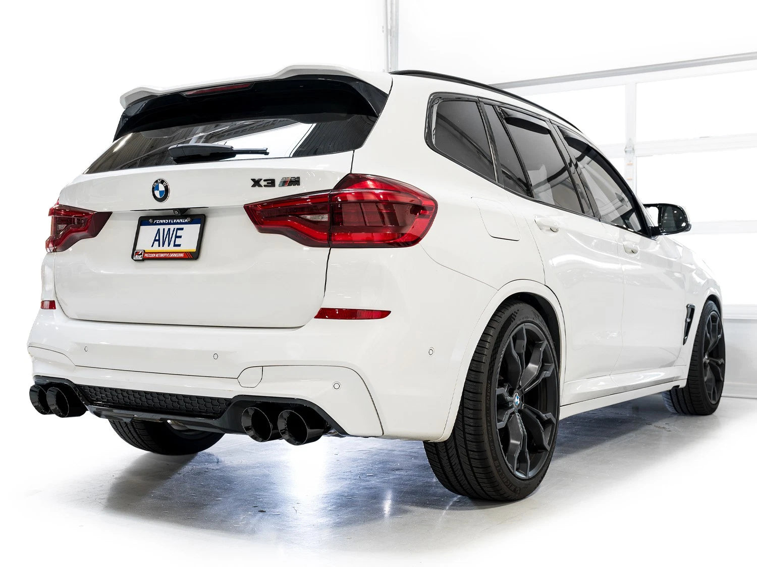 AWE Tuning SwitchPath Exhaust for 20-25 BMW X3 M / X4 M - Diamond Black Tips