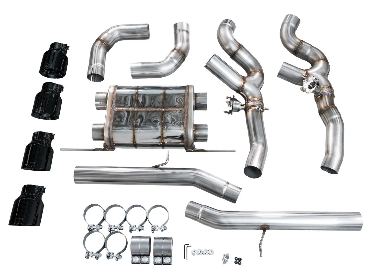 AWE Tuning SwitchPath Exhaust for 20-25 BMW X3 M / X4 M - Diamond Black Tips