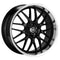 Enkei Lusso 18x7.5 42mm Offset 5x114.3 Bolt Pattern 72.6 Bore Black w/ Machined Lip Wheel