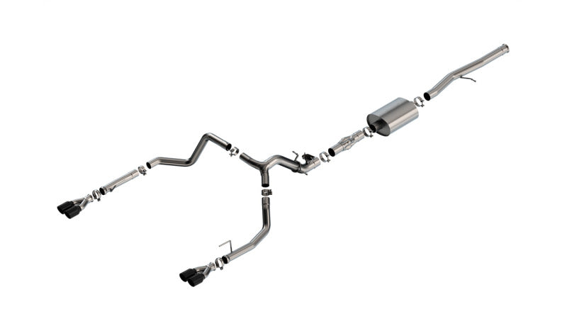 Borla ATAK Catback Exhaust with Simulator Black Chrome for 2024 Chevy Silverado 1500 6.2L V8