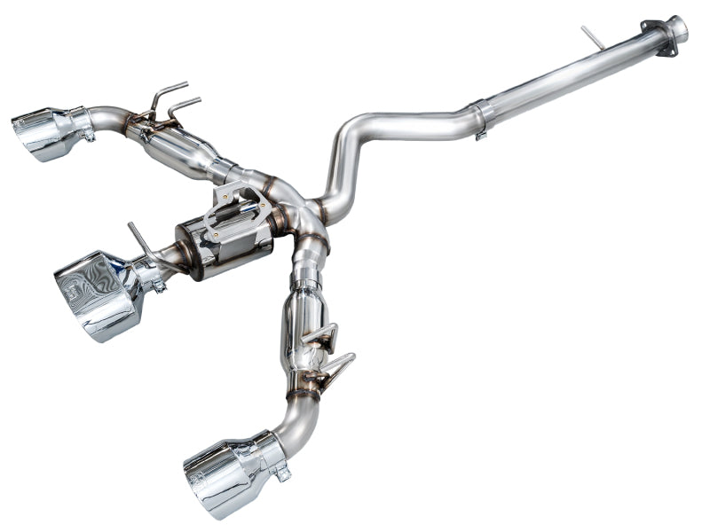 AWE 23-24 Toyota GR Corolla Track Edition Catback Exhaust - Chrome Silver Tips