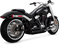Vance and Hines 18-22 Harley Softail Wide Tire Shortshots Staggered Exhaust System - Black