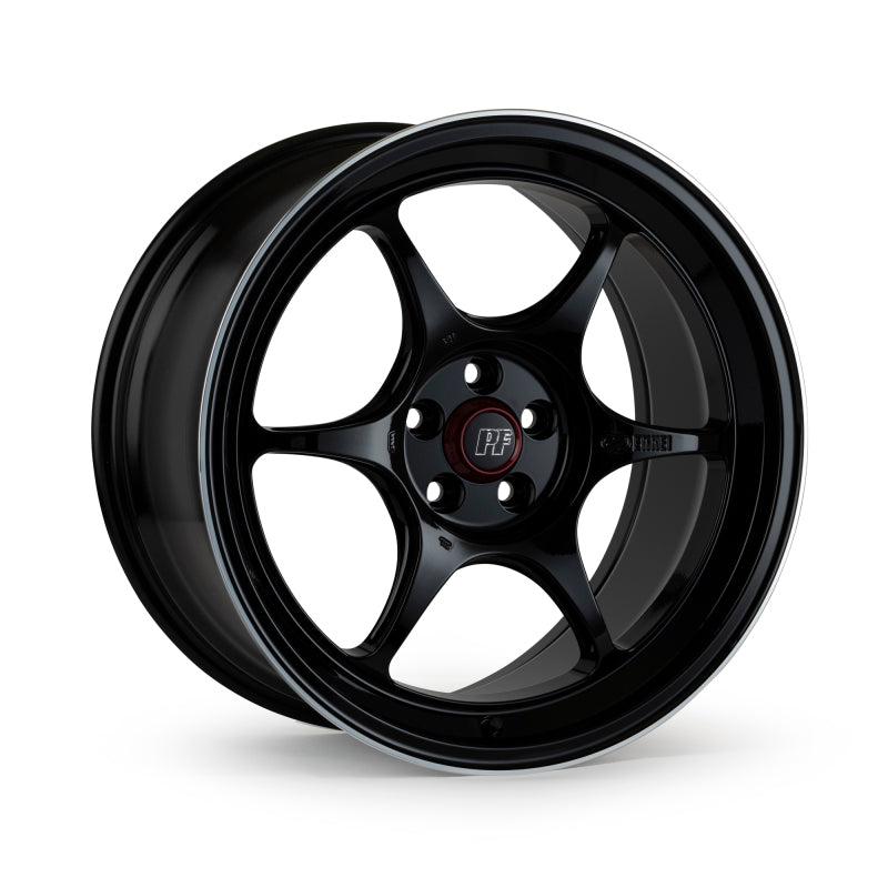 Enkei PF06 17x8.5 5x114.3 30mm Offset 75mm Bore - Black w/Machined Lip
