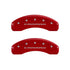 MGP 4 Caliper Covers Engraved Front & Rear Gen 5/Camaro Red finish silver ch