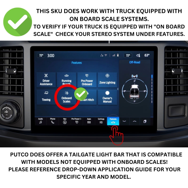 Putco 2021+ Ford F150 w/Factory LED Taillamps & OBS 60in Freedom Blade LED Tailgate Light Bar