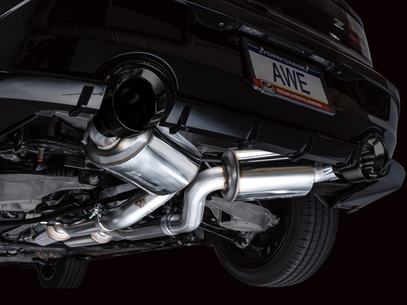 AWE Tuning Touring Edition Catback Exhaust System w/Diamond Black Tips for Nissan Z RZ34 RWD 3015-33400