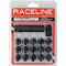 Raceline 12x1.5mm Spline Black Lug Nuts (16 Pack)