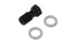 Vibrant Aluminum Banjo Bolt w/2 Washers M14x1.5, 22mm lg - Anodized Black