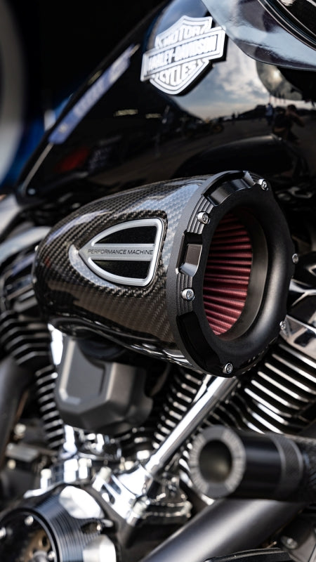 Performance Machine 23-Up CVO, 2024 Touring C4 Series Air Cleaner - Carbon Fiber/Black Ops