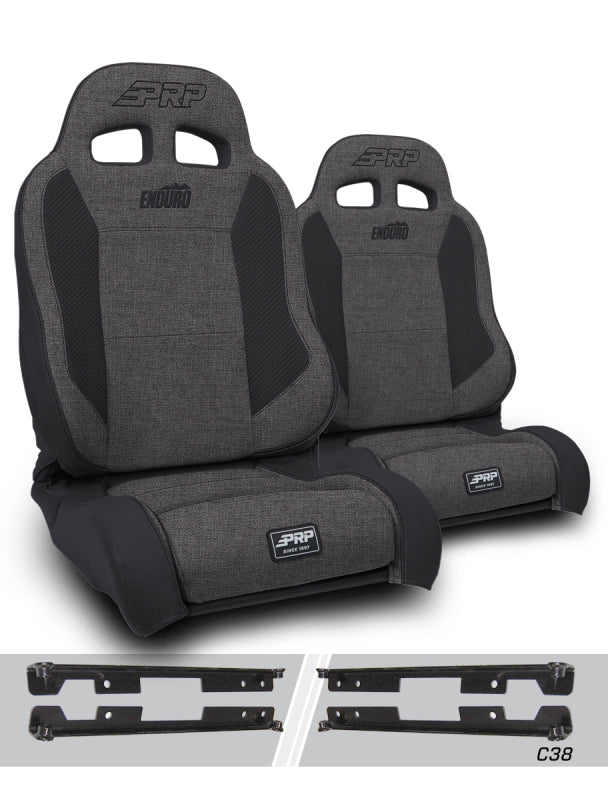 PRP Jeep Wrangler Enduro Elite Reclining Seat - Grey