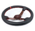 NRG Carbon Fiber Steering Wheel 350mm 3in Deep Red Carbon Fiber Red Stiching Red Center Mark Leather