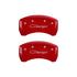 MGP 4 Caliper Covers Engraved Front & Rear Cursive/Charger Red finish silver ch