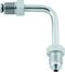 Twin Power Chrome Brake Fitting Male 3/8-24 Inverted Flare to AN-3 Male 90 Degree Adaptor Tube Short