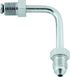 Twin Power Chrome Brake Fitting Male 3/8-24 Inverted Flare to AN-3 Male 90 Degree Adaptor Tube Short