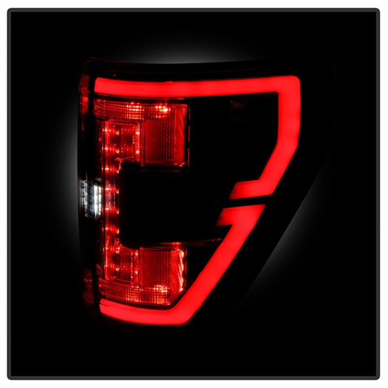 Spyder 21-23 Ford F150 (Halogen w/ Blind Spot) Full LED Tail Lights - Black (ALT-YD-FF15021HALBS-BK)