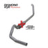 Diamond Eye 00-03 Ford F250/F350 7.3L 4in Turbo-Back Single Aluminized Muffler Replacement Pipe