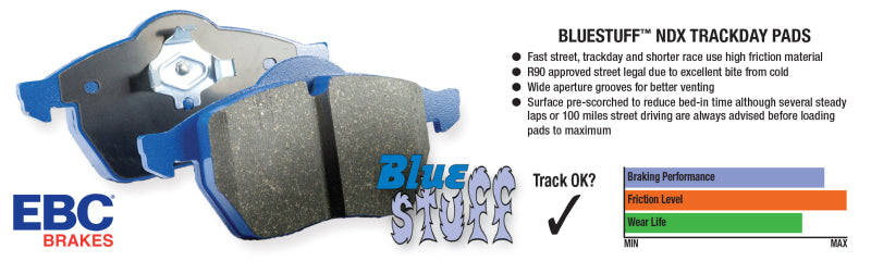 EBC 98-02 Chevrolet Camaro (4th Gen) 3.8 Bluestuff Front Brake Pads