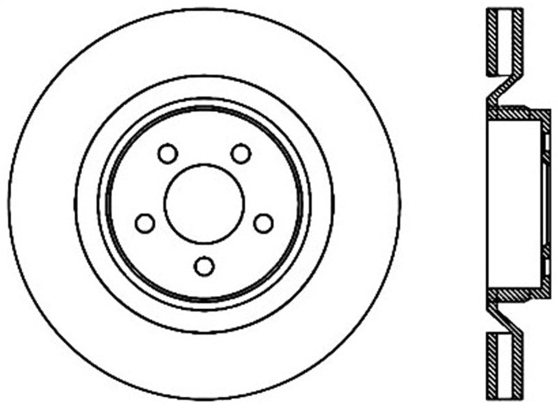 StopTech SportStop 06-09 Chrysler SRT-8 Front Right Drilled & Slotted Rotor