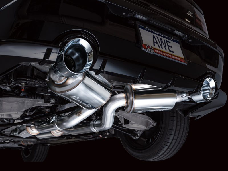 AWE Touring Edition Catback Exhaust System w/Chrome Silver Tips for 23 Nissan Z RZ34 RWD 3015-32400