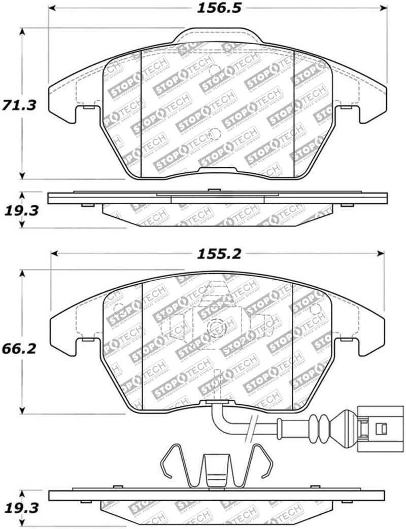 StopTech Street Select Brake Pads - Front