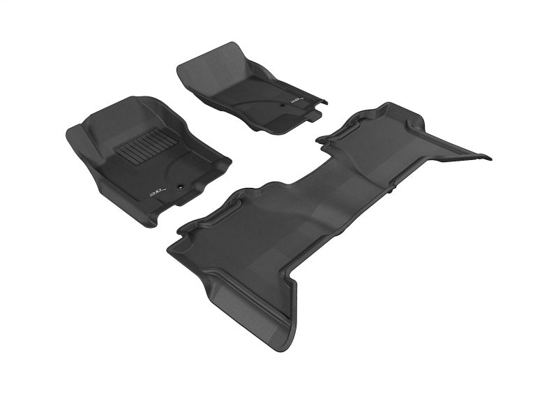3D MAXpider 2005-2012 Nissan Pathfinder Kagu 1st & 2nd Row Floormats - Black