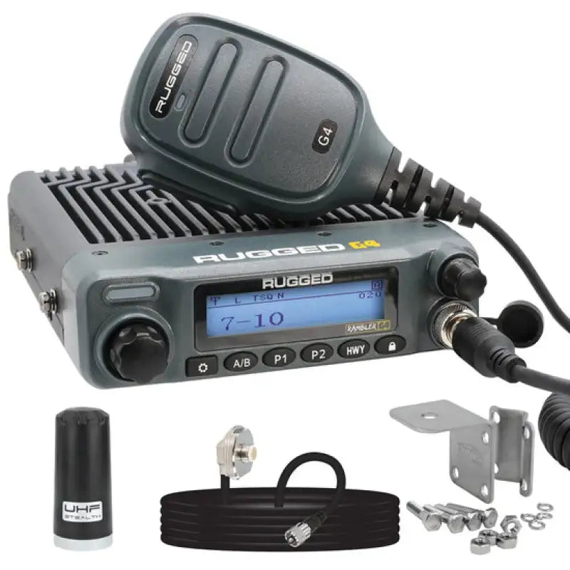 Rugged Radios Rambler G4 GMRS Band Mobile Radio with Stealth Antenna