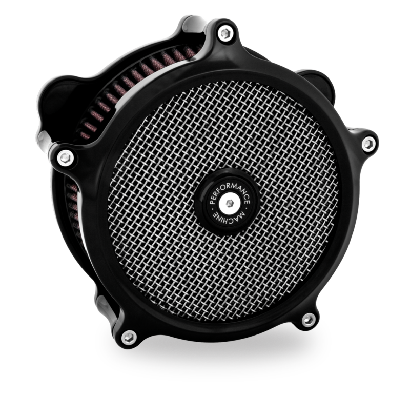 Performance Machine 23-Up CVO, 2024 Touring Super Gas Air Cleaner - Black Ano